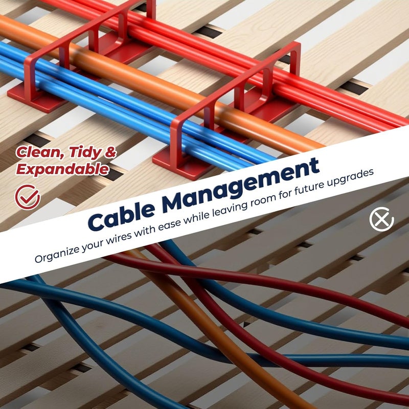 ColumPRO Cable Chase Wire Bracket, Electrical Wire Bracket, NM Cable Organizer, Wire Holder, NM Cable Support, NMSC Stackers - 20 Pack - Image 2